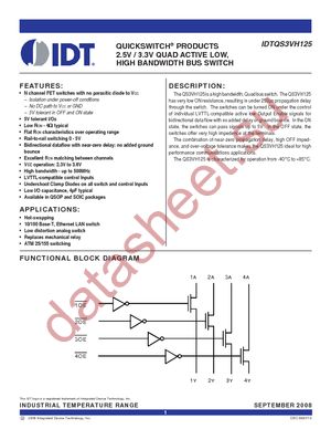 IDTQS3VH125QG8 datasheet  